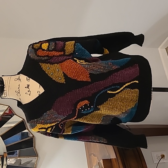 Jaclyn Smith Sweaters - Colorful Vintage Abstract Sweater